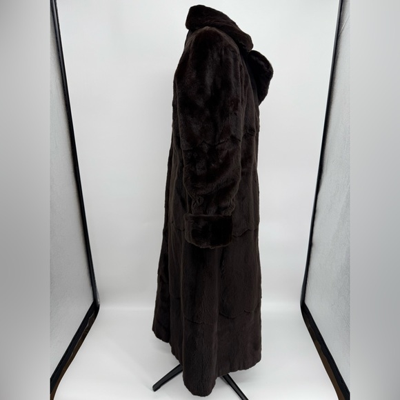 Reversible Real Sheared Rabbit Fur Coat - Picture 5 of 14